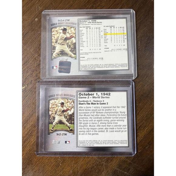 STAN MUSIAL 2003 Topps World Series Highlights St. Louis Cardinals #WSA-SM Error - Picture 7 of 7